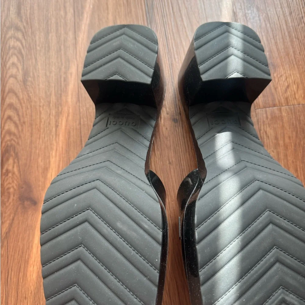 Gucci Embossed Rubber Mules - Picture 3 of 4